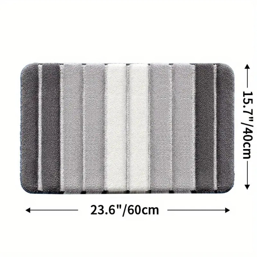 Lumiére Striped Absorbent Bath Mat