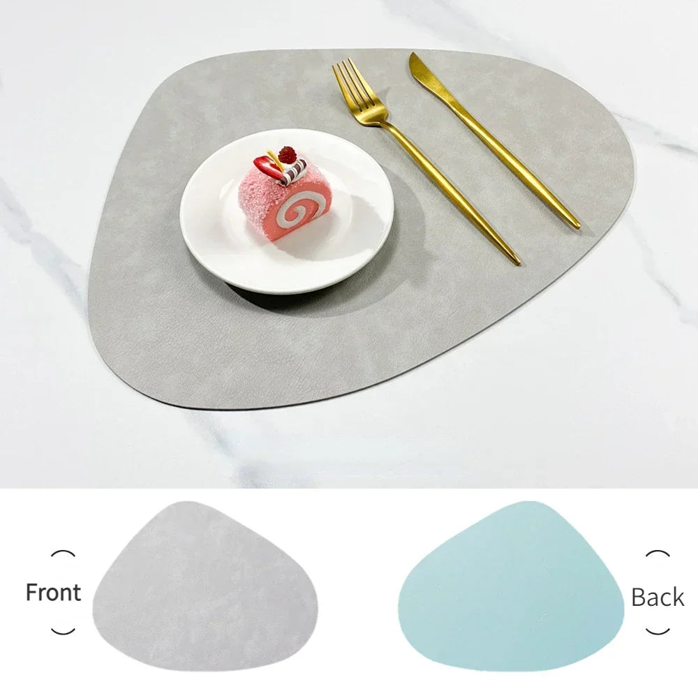 NordicDrop | Double-Sided Faux Leather Placemats | Non-Slip & Heat Resistant