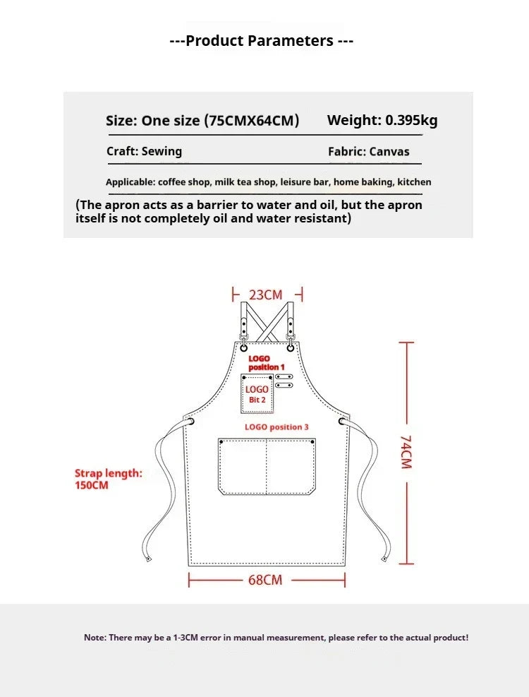 ProWear | Canvas Kitchen Apron | Unisex Chef & Workwear