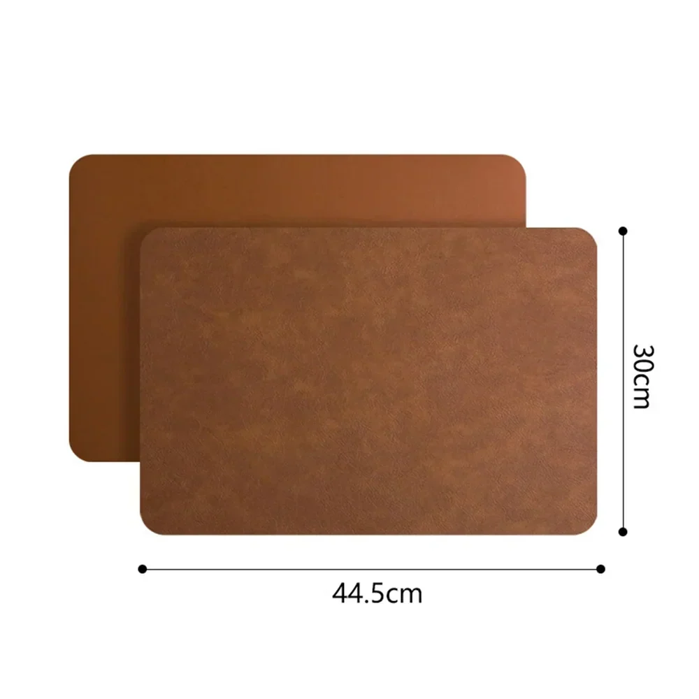 Faux Leather Placemats Waterproof Heat Resistant Double Sided Dining Table Mats