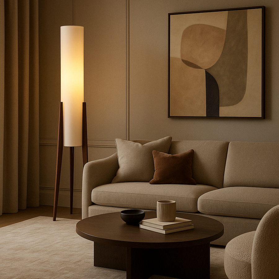 Solid Walnut Floor Lamp